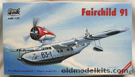 Sword 1/72 Fairchild 91 - A-942  F-91 - Japanese or Spanish Nationalist, SW72013 plastic model kit